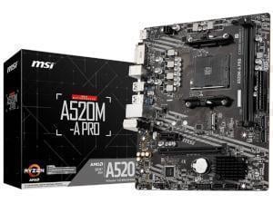 MSI A520M-A PRO AMD Ryzen DDR4 M-ATX Motherboard - Socket AM4