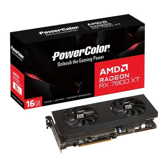 PowerColor Radeon RX 7800 XT 16GB GDDR6 PCI-Express Graphics Card, image 1 of 1