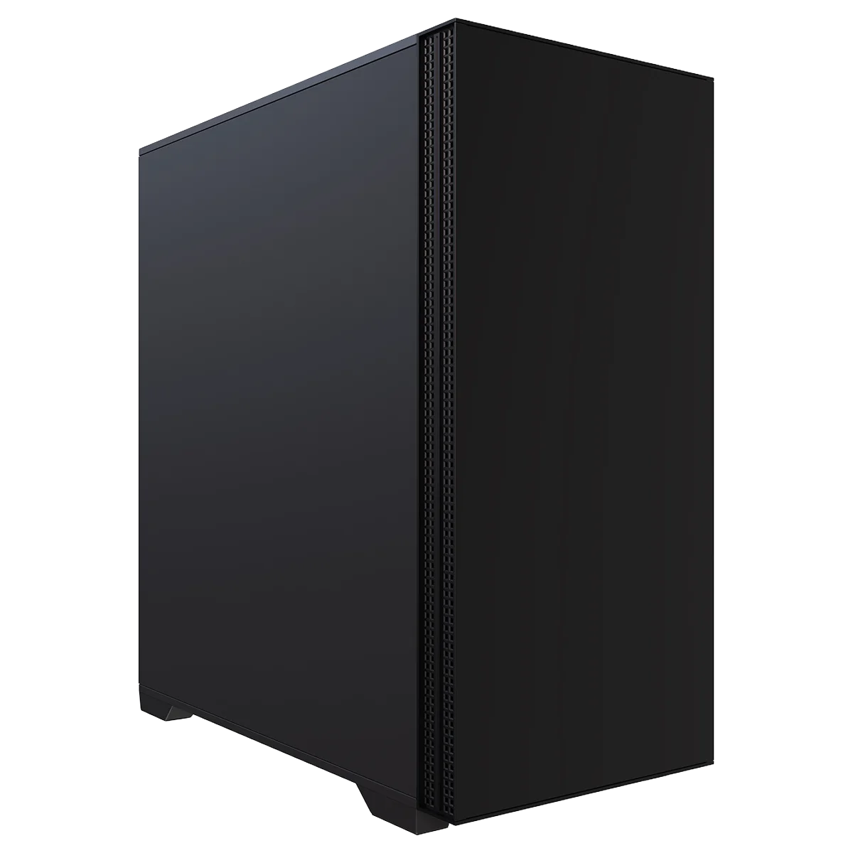 Powercool Silent Pro Black Mid-Tower USB Type C Computer Case With Sound Dampening Material and 2 x PWM Cooling Fans Included, image 1 of 8