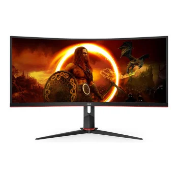 AOC G2 CU34G2XP/BK 34" Curved UltraWide Quad HD 180Hz 1ms Height Adjustable Gaming Monitor, image 1 of 1