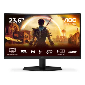 AOC G4 C24G42E 24" Curved Full HD 180Hz 0.5ms Gaming Monitor with Built-in Speakers, image 1 of 1