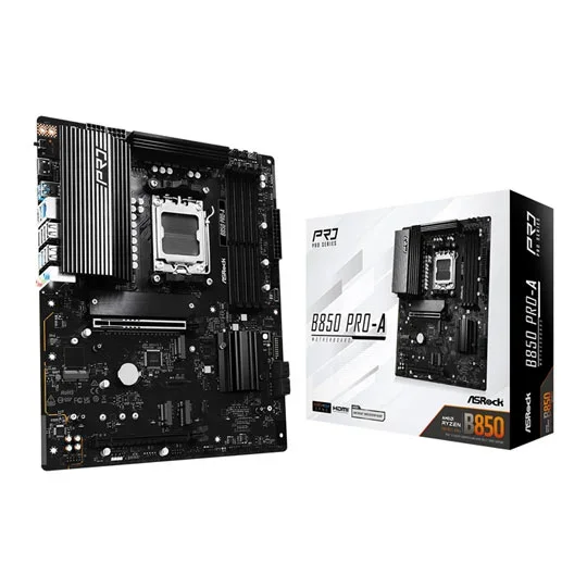 ASRock B850 Pro-A WiFi AMD Ryzen AM5 DDR5 ATX Motherboard - 90-MXBQN-A0UAYZ, image 1 of 1