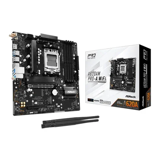 ASRock B850M Pro-A WiFi AMD Ryzen AM5 DDR5 mATX Motherboard - 90-MXBR9-A0UAYZ, image 1 of 1