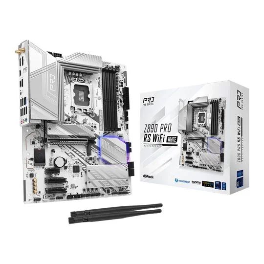 ASRock Z890 Pro RS WiFi White Gaming Motherboard, image 1 of 1