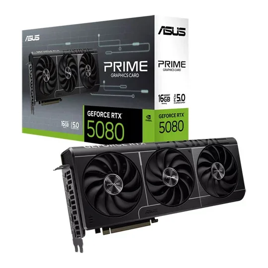 ASUS PRIME NVIDIA GeForce RTX 5080 16GB GDDR7 Graphics Card - 90YV0LX1-M0NA00, image 1 of 1