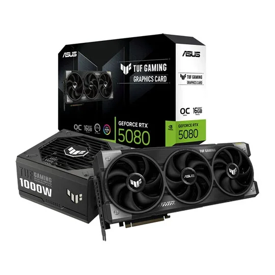 ASUS TUF Gaming NVIDIA GeForce RTX 5080 16GB GDDR7 OC Edition Graphics Card - 90YV0M30-M0NA00