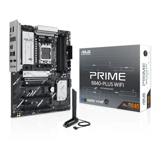 Asus PRIME B840-PLUS WIFI AMD Ryzen AM5 DDR5 ATX Motherboard - 90MB1IZ0-M0EAY0, image 1 of 1