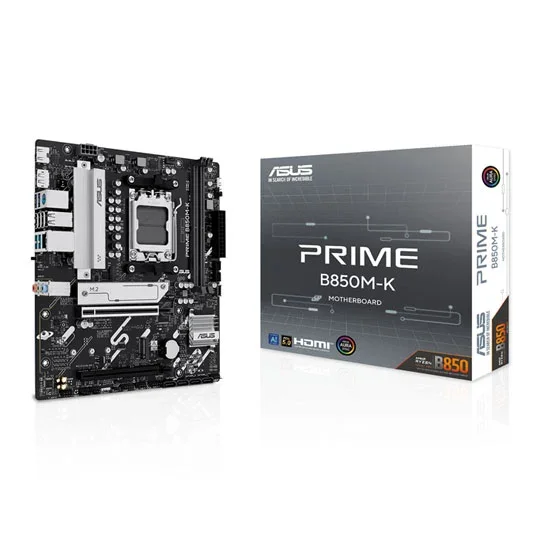 ASUS PRIME B850M-K AMD RYZEN DDR5 mATX Motherboard - Socket AM5 - 90MB1LV0-M0EAY0, image 1 of 1