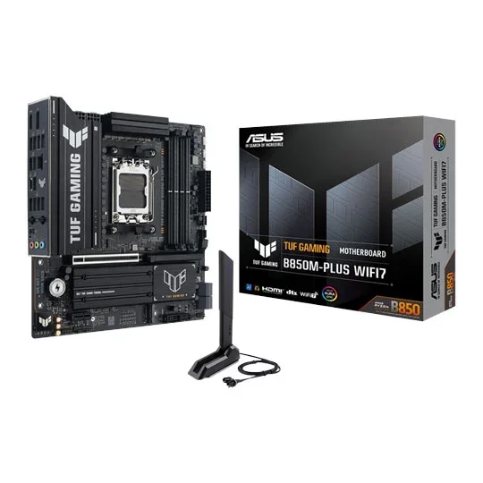 Asus TUF GAMING B850M-PLUS WIFI AMD Ryzen AM5 DDR5 Micro ATX Motherboard - 90MB1IY0-M0EAY0, image 1 of 1