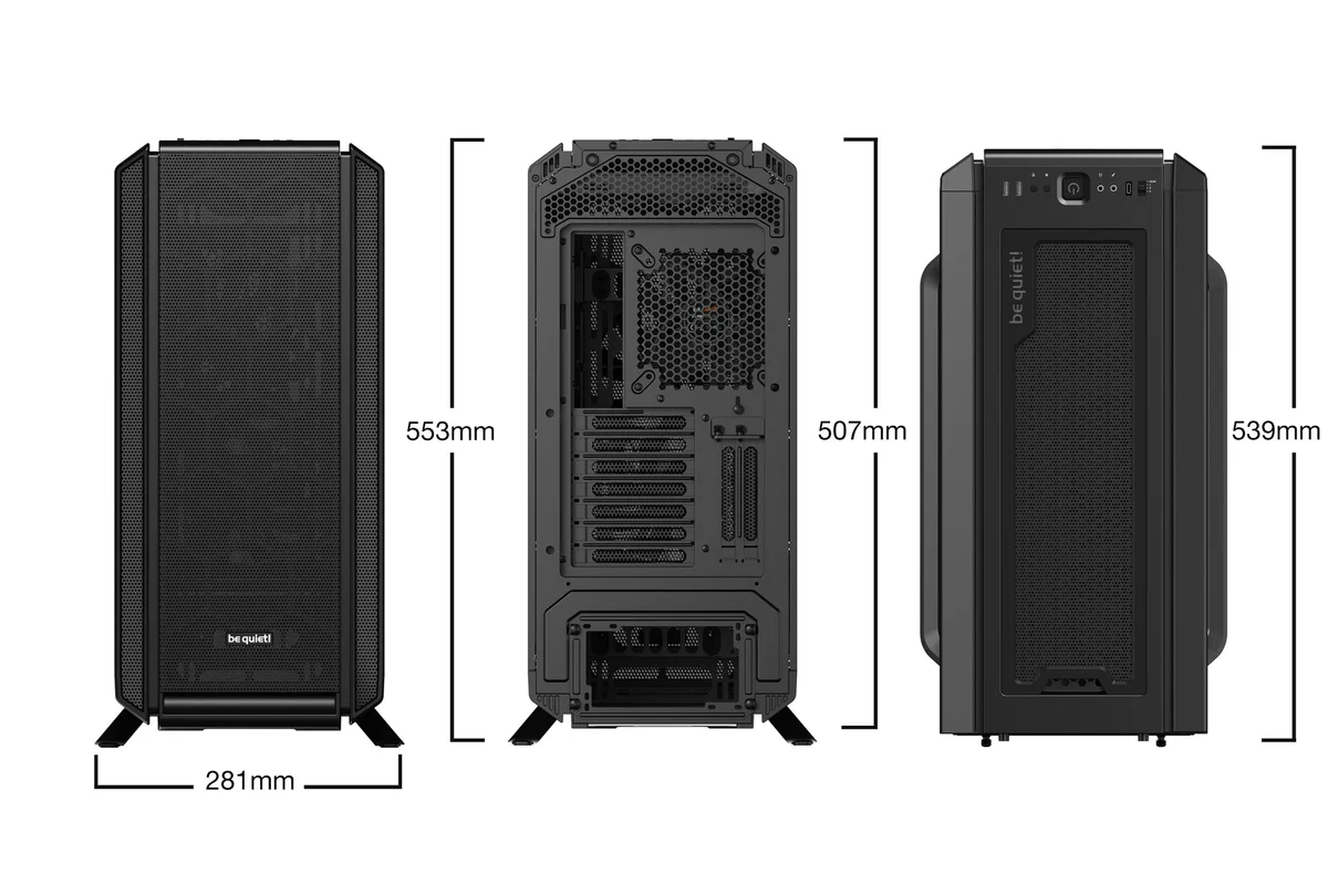 be quiet! Silent Base 802 Tempered Glass Windowed PC Gaming Case Black - BGW39