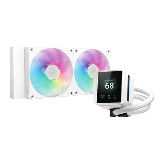 DeepCool Mystique 240 ARGB 2.8" LCD 240mm AIO Liquid CPU Cooler - Black - R-LX550-BKADSNC-G-1, image 1 of 1