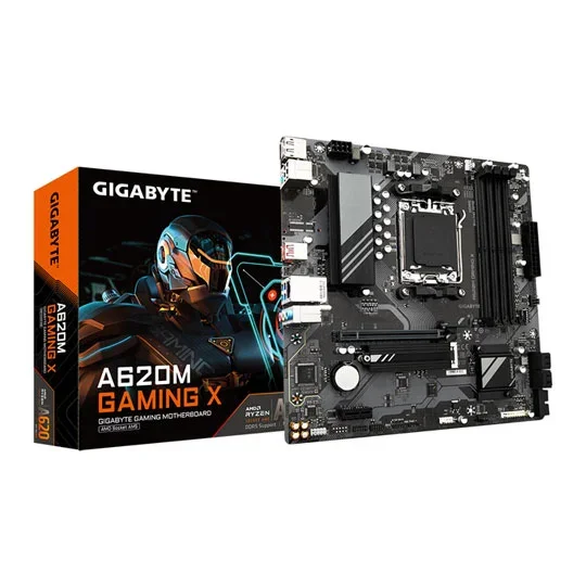 GIGABYTE A620M GAMING X AMD Ryzen DDR5 Micro ATX Motherboard - Socket AM5, image 1 of 1