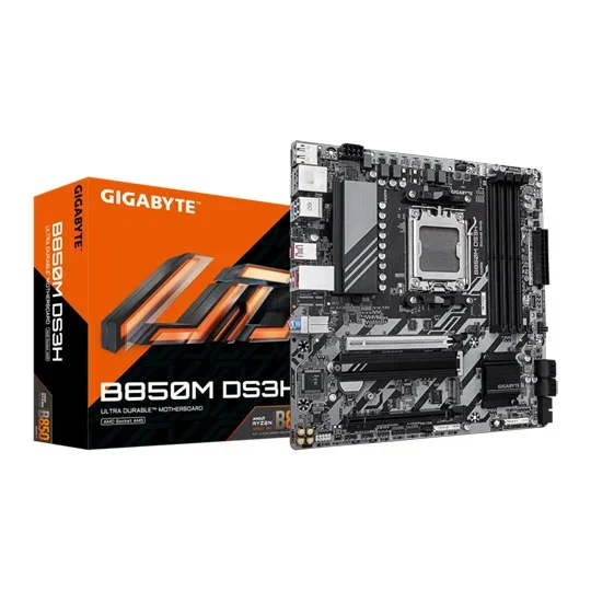 Gigabyte B850M DS3H AMD Ryzen AM5 DDR5 mATX Motherboard, image 1 of 1