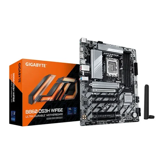 Gigabyte B860 DS3H WIFI6E Intel Core Ultra LGA 1851 DDR5 ATX Motherboard, image 1 of 1