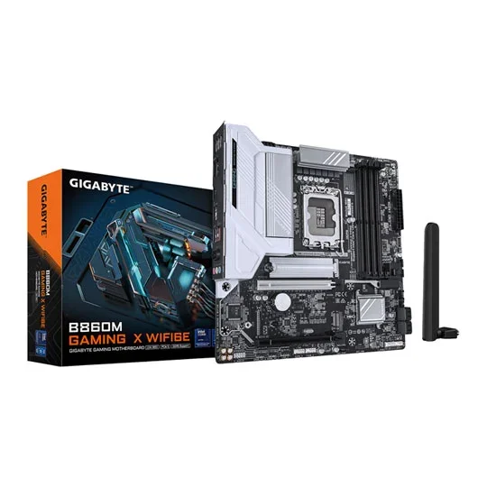 Gigabyte B860M GAMING X WIFI6E Intel Core Ultra LGA 1851 DDR5 mATX Motherboard, image 1 of 1