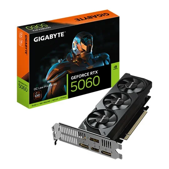GIGABYTE GeForce RTX 5060 8 GB OC Low Profile Graphics Card, Black, image 1 of 1