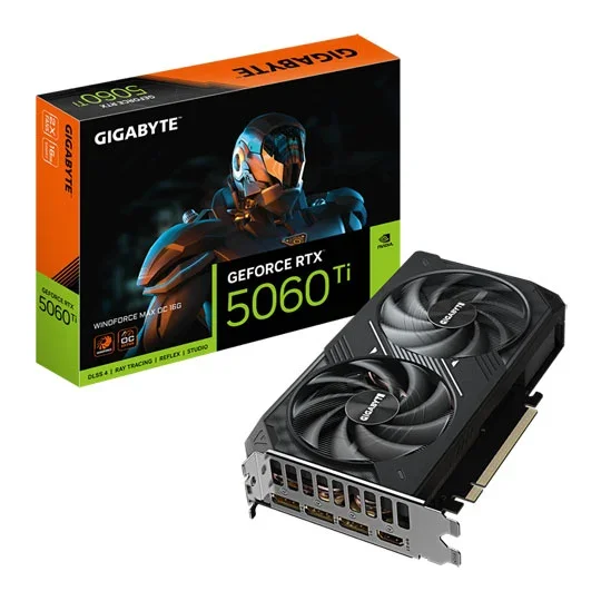 GIGABYTE GeForce RTX 5060 Ti WINDFORCE OC 16GB Graphics Card - GV-N506TWF2OC-16GD, image 1 of 1