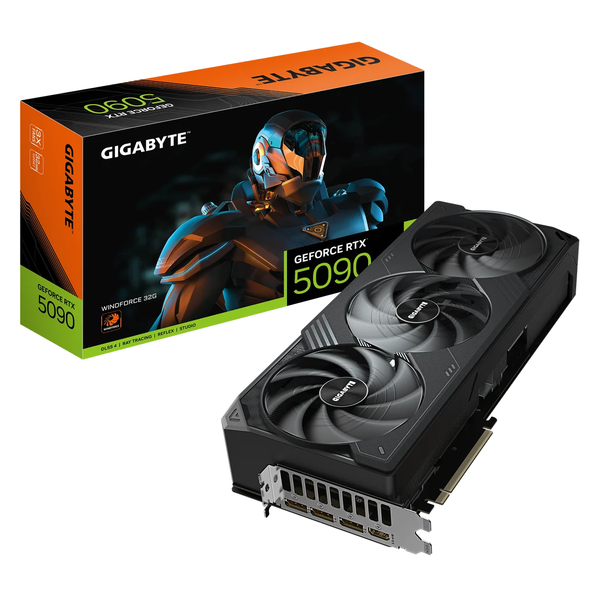 Gigabyte GeForce RTX 5090 WINDFORCE 32G GDDR7 Graphics Card - GV-N5090WF3-32GD, image 1 of 1