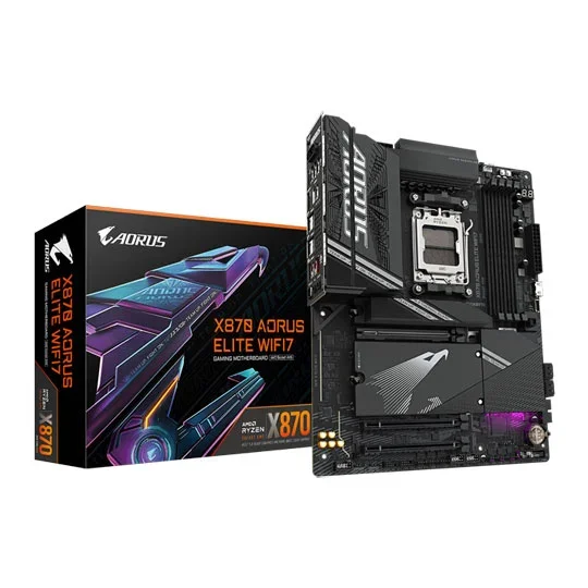 Gigabyte X870 AORUS ELITE WIFI7 AMD Ryzen DDR5 WIFI Motherboard - Socket AM5, image 1 of 1
