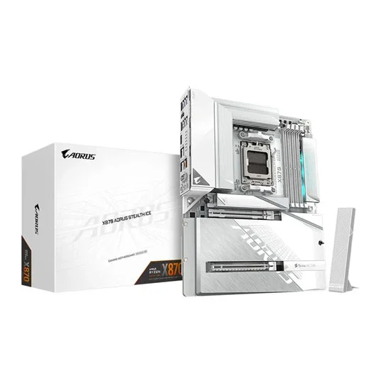 Gigabyte X870 AORUS STEALTH ICE ATX AMD Ryzen DDR5 WIFI Motherboard - Socket AM5, image 1 of 1