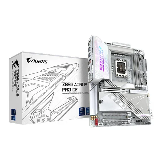 Gigabyte Z890 AORUS PRO ICE Intel LGA 1851 DDR5 ATX White Motherboard, image 1 of 1