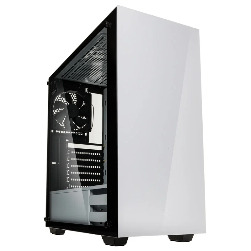 Kolink Stronghold ATX Mid Tower Tempered Glass White PC Case, image 1 of 1