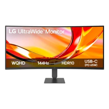 LG UltraWide 34U640B-B 34" 1800R 2K 144Hz FreeSync Premium HDR1 0 VA Curved Monitor, image 1 of 1