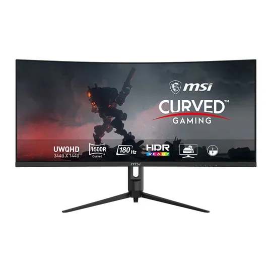 MSI 34" MAG 342CQR E2 3440x1440 VA 180Hz 1ms A-Sync Curved Widescreen Gaming Monitor, image 1 of 1