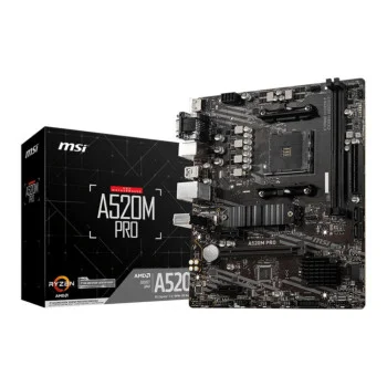 MSI A520M PRO AMD Ryzen DDR4 M-ATX Motherboard - Socket AM4, image 1 of 1
