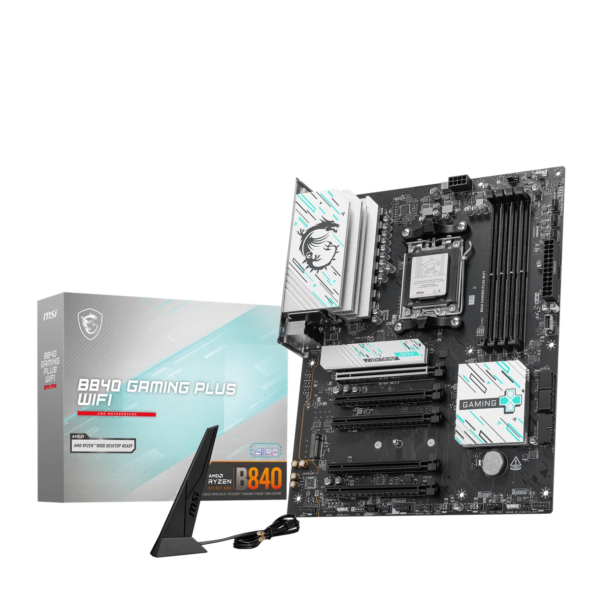MSI B840 GAMING PLUS WIFI (AMD AM5) B840 ATX Motherboard, image 1 of 1