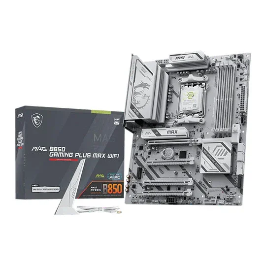 MSI B850 GAMING PLUS WIFI PZ AM5 Motherboard, White, image 1 of 1