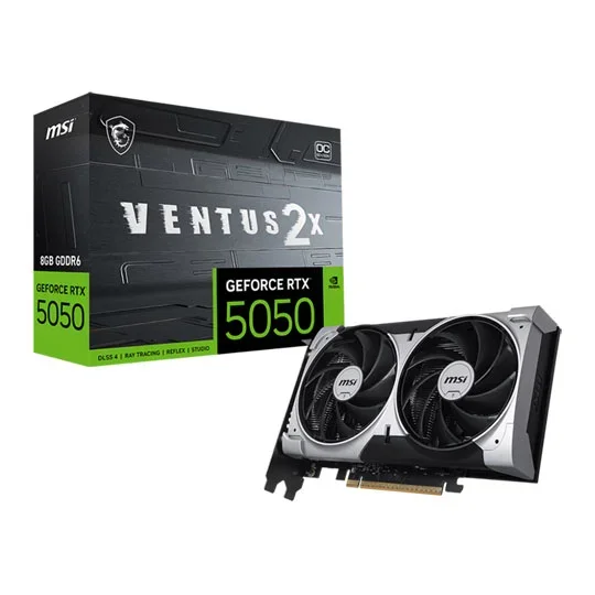 MSI GeForce RTX 5050 8G VENTUS 2X OC 8GB GDDR6 Graphics Card