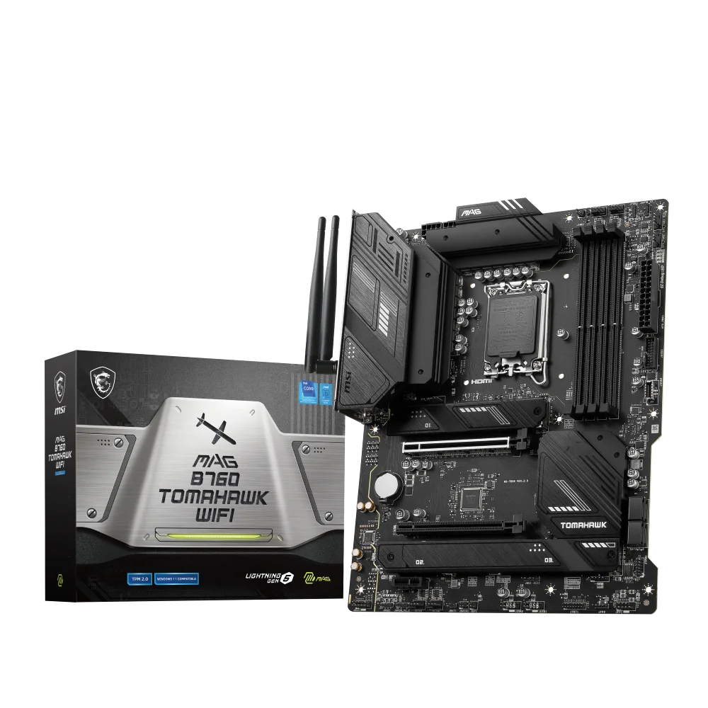 MSI MAG B760 TOMAHAWK WIFI Intel DDR5 ATX Motherboard - LGA 1700, image 1 of 1