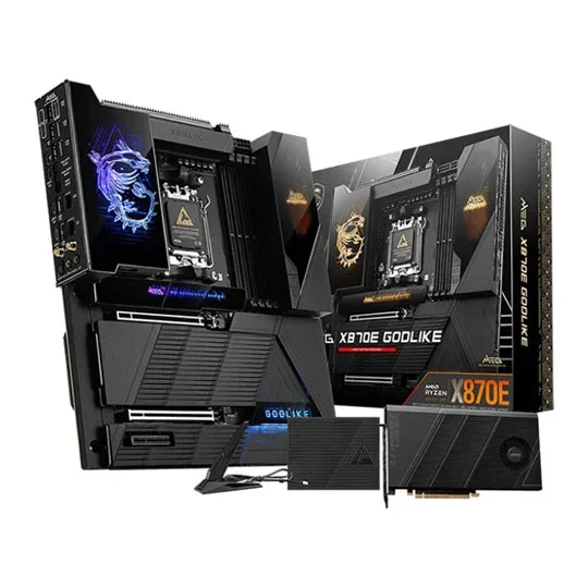 MSI MEG X870E GODLIKE AMD AM5 E-ATX DDR5 Motherboard - WiFi 7, USB4, 10G LAN, 3.99" LCD - MEG X870E GODLIKE