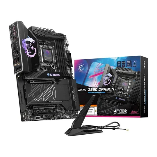 MSI MPG Z890 CARBON WIFI Intel DDR5 PCIE 5.0 LGA 1851 ATX Motherboard, image 1 of 1