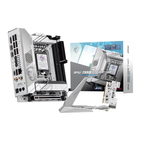 MSI MPG Z890I EDGE TI WIFI Intel DDR5 PCIE 5.0 LGA 1851 Mini-ITX Motherboard, image 1 of 1