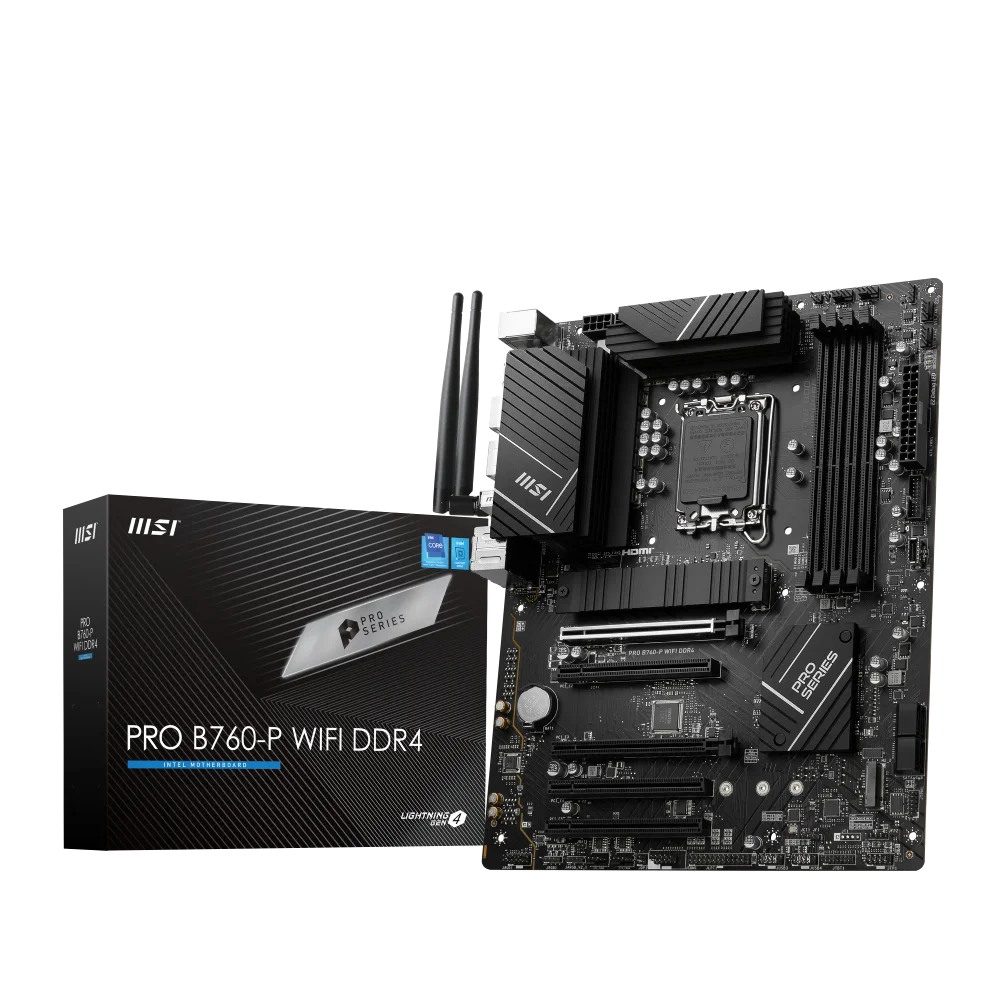 MSI PRO B760-P WIFI DDR4 Intel ATX Motherboard - LGA 1700, image 1 of 1