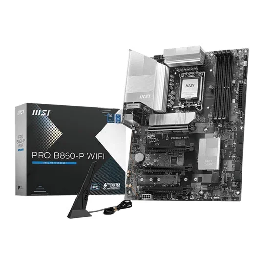 MSI PRO B860-P WIFI Intel Core Ultra LGA 1851 DDR5 ATX Motherboard, image 1 of 1