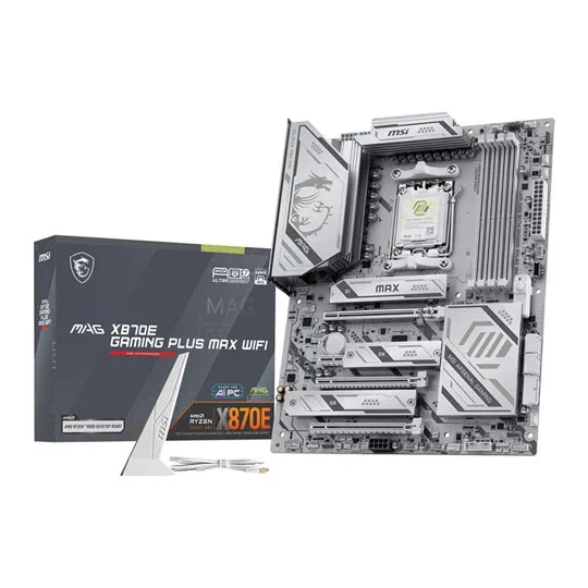 MSI MAG X870E GAMING PLUS MAX WIFI AMD DDR5 PCIe 5.0 ATX Motherboard - Socket AM5, image 1 of 1