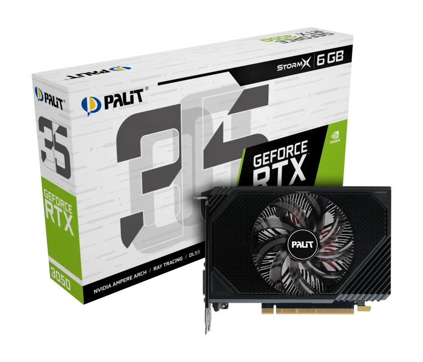Palit GeForce RTX 3050 StormX 6GB GDDR6 Graphics Card - NE63050018JE-1072F, image 1 of 1