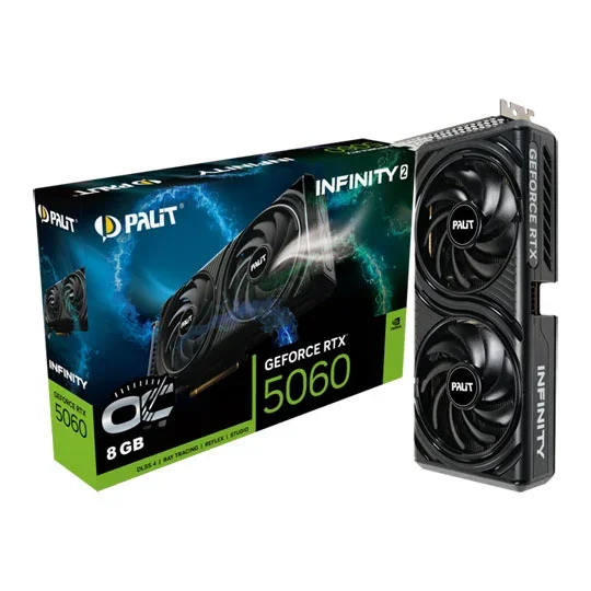 Palit GeForce RTX 5060 DUAL 8GB GDDR7 Graphics Card - NE75060019P1-GB2063D, image 1 of 1