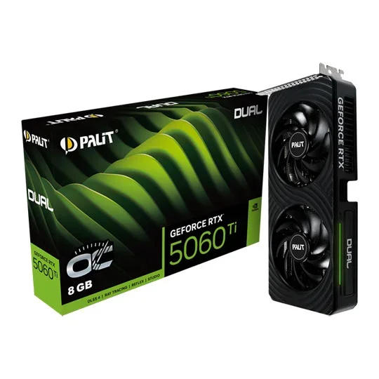 Palit GeForce RTX 5060 Ti Dual 8GB GDDR7 PCI-Express Graphics Card, image 1 of 1