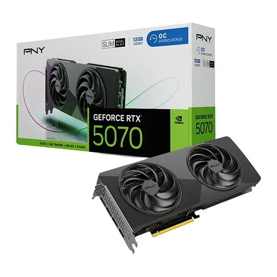 PNY GeForce RTX 5070 12GB OC Triple Fan GDDR7 Graphics Card - VCG507012TFXPB1-O, image 1 of 1