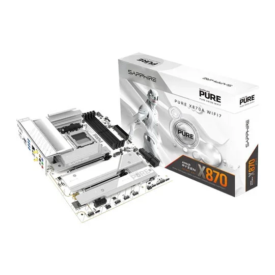 Sapphire Pure X870A WiFi7 (Socket AM5) DDR5 ATX Motherboard, image 1 of 1