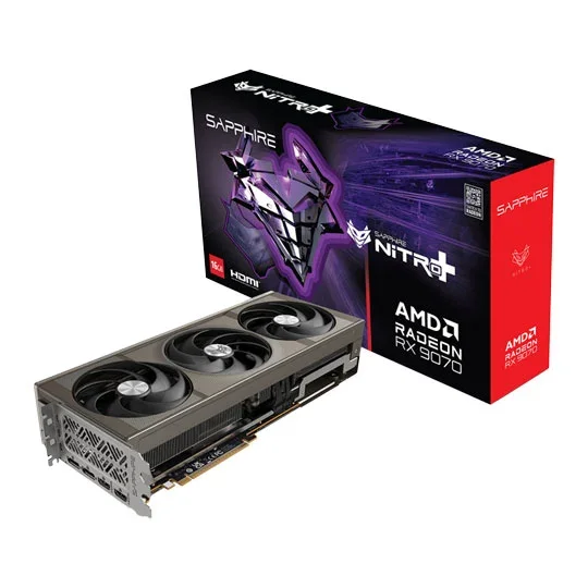 Sapphire NITRO+ AMD Radeon RX 9070 16GB GDDR6 Graphics Card - Black - 11349-01-20G, image 1 of 1