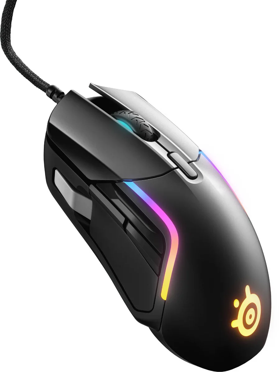STEELSERIES Rival 5 RGB Optical Gaming Mouse, Black