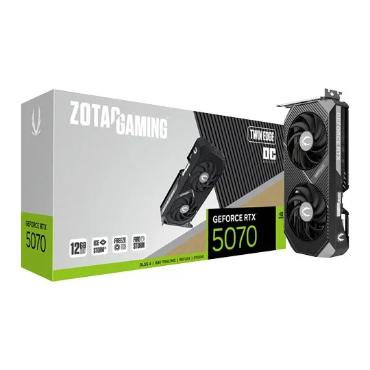 ZOTAC GAMING GeForce RTX 5070 SOLID OC 12GB GDDR7 Graphics Card - ZT-B50700J-10P, image 1 of 1