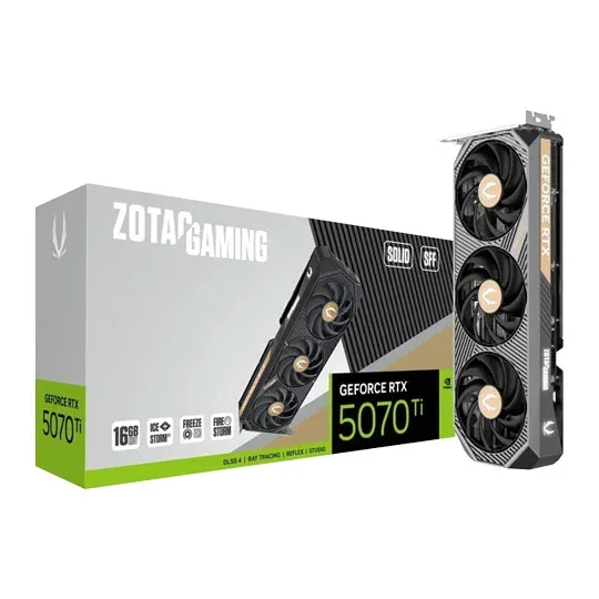 ZOTAC GAMING GeForce RTX 5070 Ti SOLID SFF 16GB GDDR7 Graphics Card - ZT-B50710D3-10P, image 1 of 1