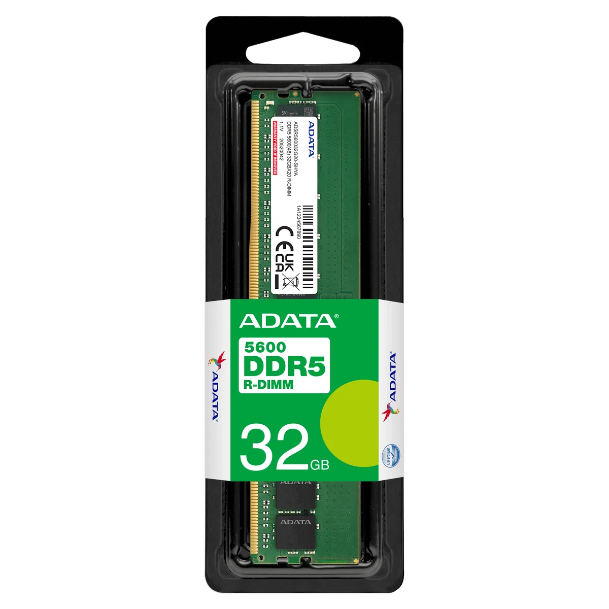 ADATA RDIMM 32GB (1x32GB) DDR5 C46 5600MHz Kit - Tray, image 1 of 1
