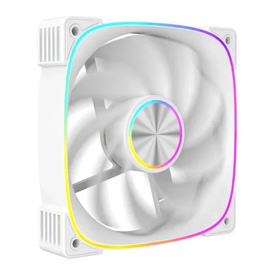 CiT Solar 120mm ARGB White PWM Reverse Cooling Fan, image 1 of 1